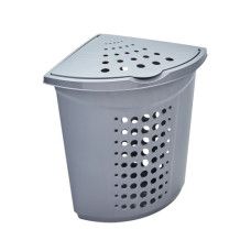 корзина для білизни Алеана кутова 45 л (уп.5шт)(40х40х55см), сірий