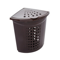корзина для білизни Алеана кутова 45 л (уп.5шт)(40х40х55см), коричневий