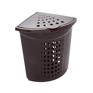 корзина для білизни Алеана кутова 45 л (уп.5шт)(40х40х55см), коричневий