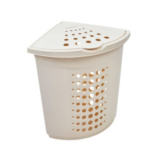 корзина для білизни Алеана кутова 45 л (уп.5шт)(40х40х55см), біла роза