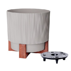 вазон Осло зі вставкою та декор. підставкою d20см какао