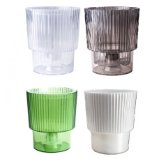 вазон Стелла для орхідей з дренажем 16*18см коричневий прозорий