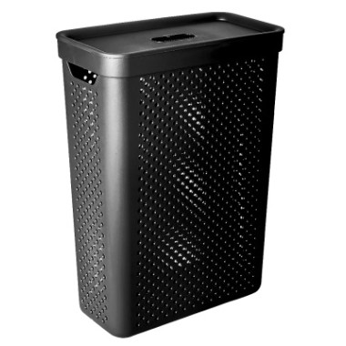 корзина для білизни Алеана Simple 25 л (уп.5шт)(39х19х54см) чорний