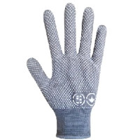 Рукавички синтетичні з ПВХ крапкою сірі 69054 (уп. 12 пар)